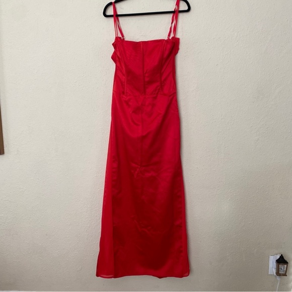 House of CB 'Shani' Red Satin Corset Maxi Dress NWOT size XL - Picture 6 of 17